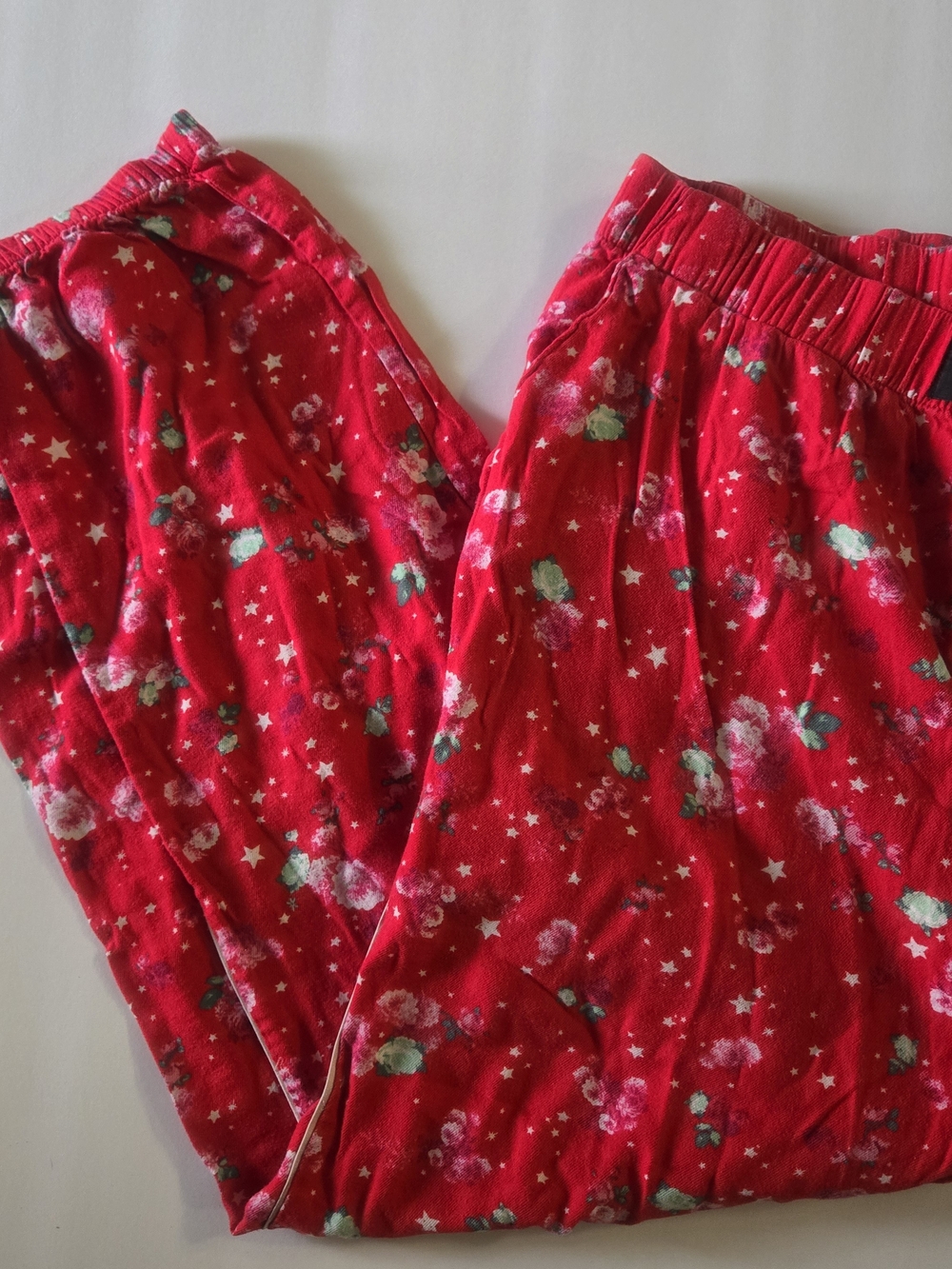 Victoria's Secret Red Floral Star Pajama Pants